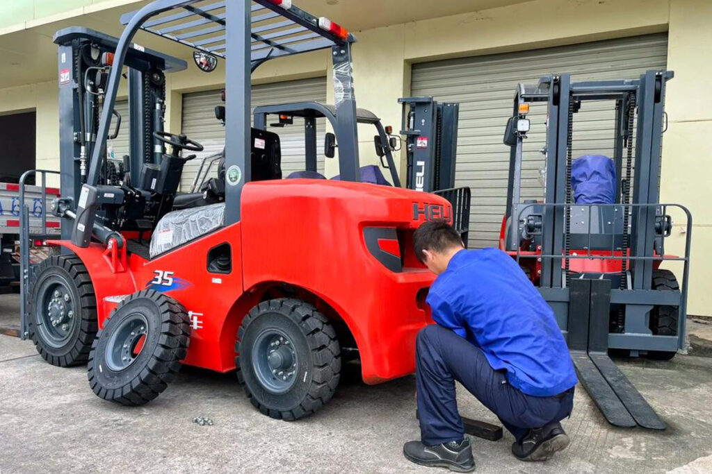 Forklift Tire Damage