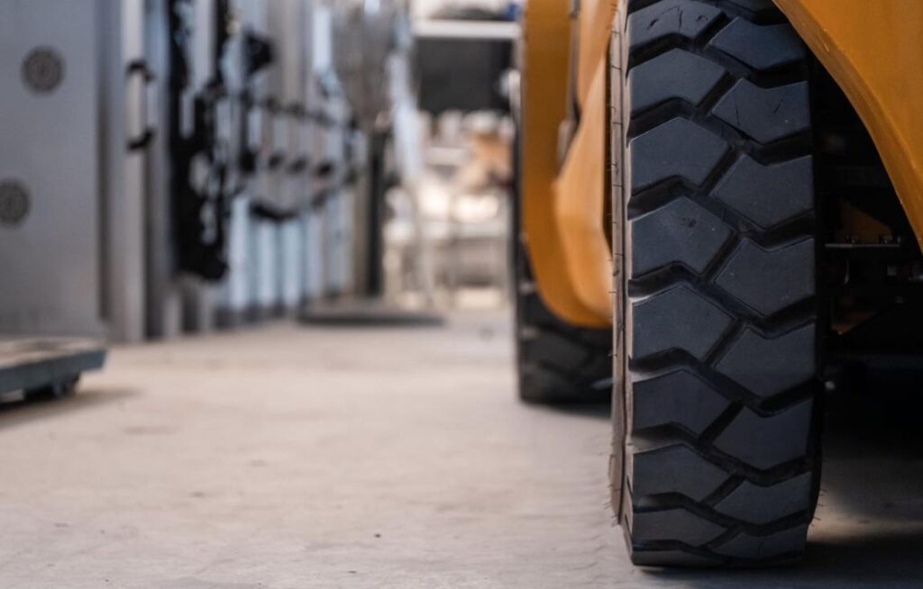 Forklift Tire Damage